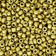 Seed beads 8/0 (3mm) Metallic brass gold